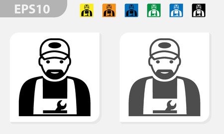 Mechanic icon - mechanic element. symbol. Linear style sign for mobile concept and web design. Mechanic symbol  illustration. vector graphicsのイラスト素材