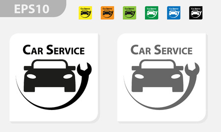 Car service icon - Car service element. symbol. Linear style sign for mobile concept and web design. Car service symbol   illustration. vector graphicsのイラスト素材