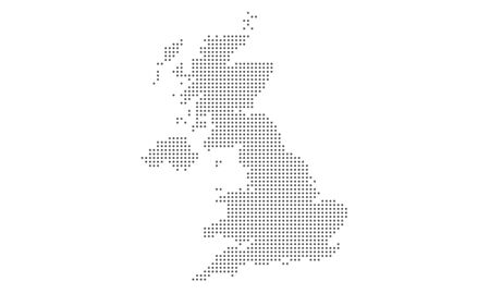 dotted united kingdom map vector, isolated background. Flat Earth, gray map template for web site pattern, anual report, inphographics. Travel worldwide, map silhouette backdropのイラスト素材