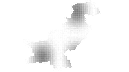 Map of Pakistan background, vector dotted. Illustration for web design or wallpaper flyers footage posters brochure banners.のイラスト素材