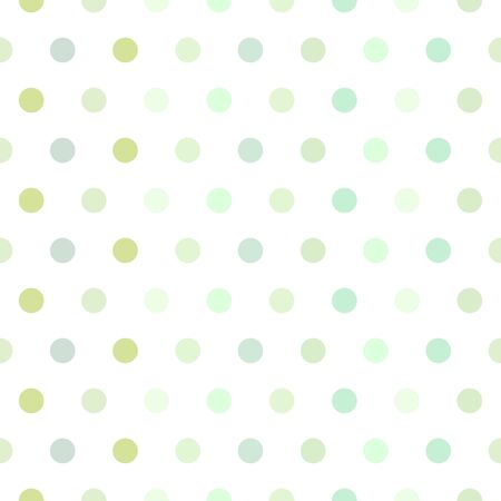 Seamless vector pattern background. Pastel colored polka dots. Background for spring themes or for children illustrations. Green shadeのイラスト素材