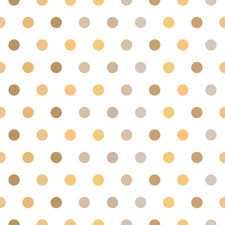 Seamless vector pattern background. Pastel colored polka dots. Background for spring themes or for children illustrations. brown shadeのイラスト素材