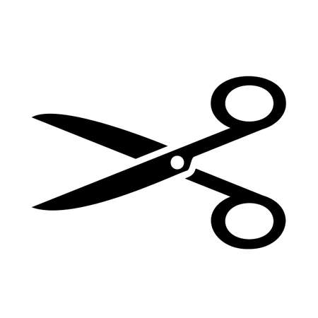 Isolated cutting scissors icon on white backgroundのイラスト素材
