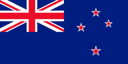 Flag of new zealand vector. New zealand vector flag in original colorのイラスト素材