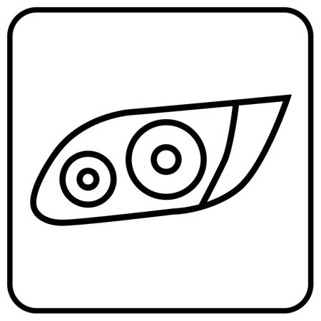 Car headlights vector icon for web or app buttonのイラスト素材