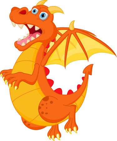 red dragon cartoonのイラスト素材