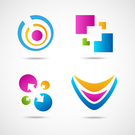 Set of colorful iconsのイラスト素材