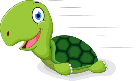Fun turtle cartoonのイラスト素材