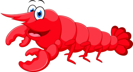 Lobster cartoonのイラスト素材