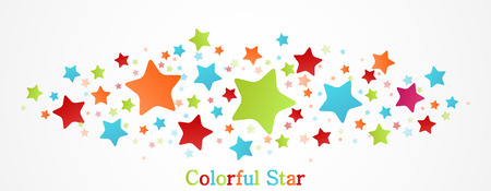 Colorful Stars backgroundのイラスト素材