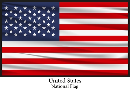 National flag  of United States of Americaのイラスト素材