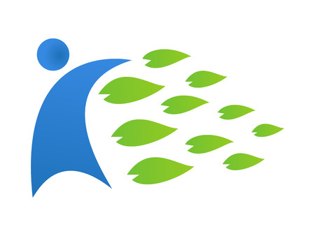 Green nature symbol element and iconのイラスト素材