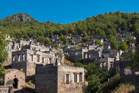 fethiye kayakoy, abandoned houses, migration,のeditorial素材