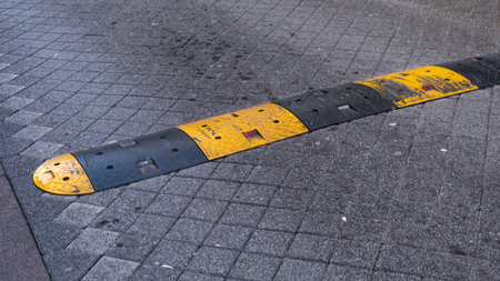 Speed bump on the street