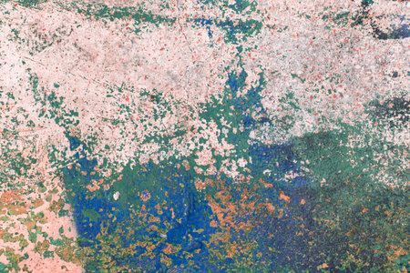 Texture of old painted wall background, abandoned,の写真素材
