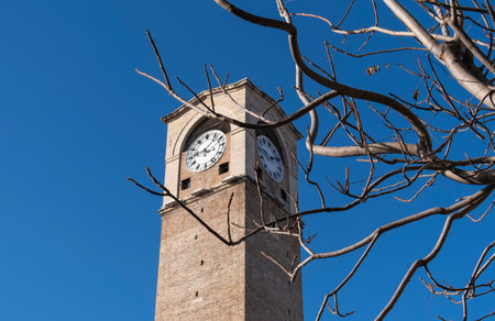 historical clock tower. buyuk saat. adana, turkey.の写真素材