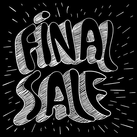 Final sale banner. Black Friday comic book vector doodle. Big sale  retro style mock up. Christmas sale vector template.のイラスト素材