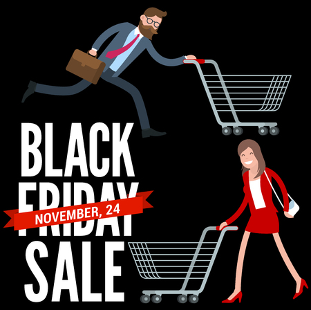 Black friday crazy sale poster vector template for poster, banner and weg promotion.のイラスト素材