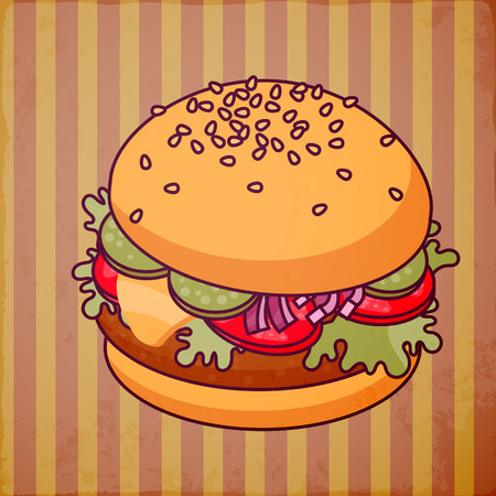 Burgerのイラスト素材