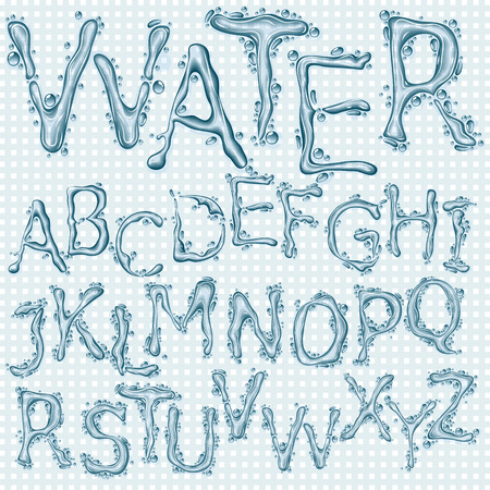 Water splash headline letters