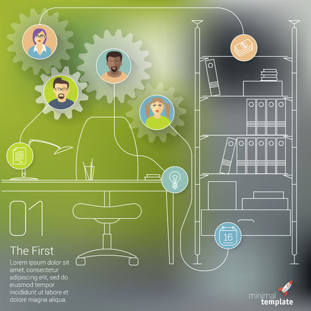 Career teamwork abstract  template.のイラスト素材