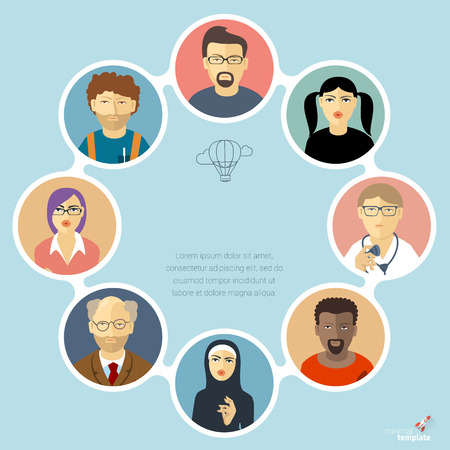 Human infographics. Vector template.のイラスト素材