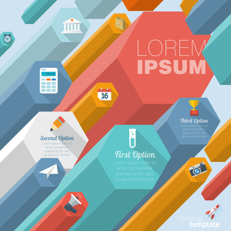 Color boxes. Infographic chart vector design.のイラスト素材