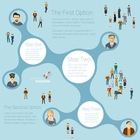 Human infographics. Vector template.のイラスト素材