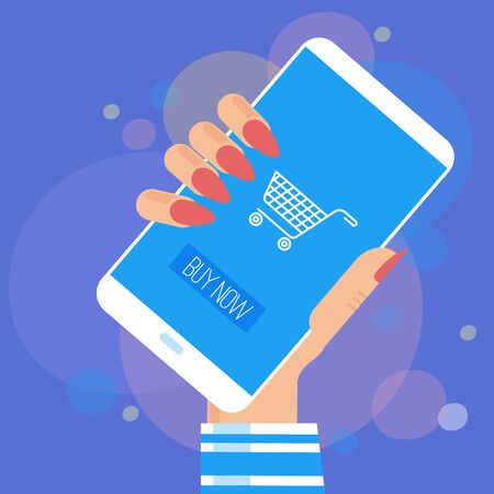 Flat design web page and application vector template for online, internet and mobile shopping.のイラスト素材