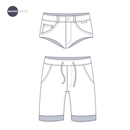 Clothes thin line style.のイラスト素材