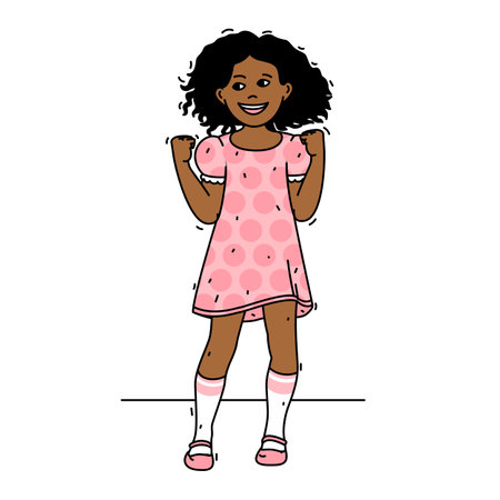 Happy smiling girlのイラスト素材