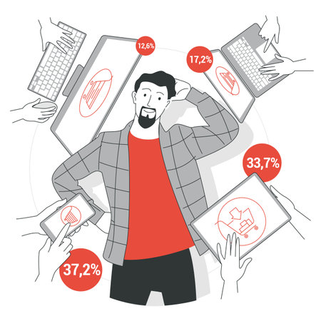 Understand how a customer engages with your brand.のイラスト素材