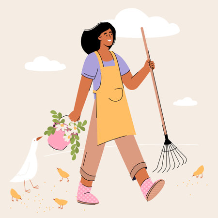 Spring gardening concept.のイラスト素材