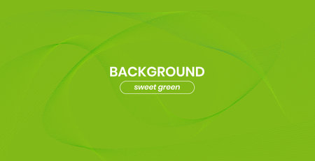 Abstract green background with curved lines. Vector illustration for your design.のイラスト素材