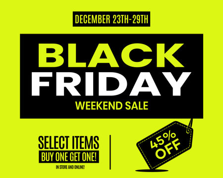 Black Friday sale banner design template. Black Friday special offer. Vector illustration.のイラスト素材