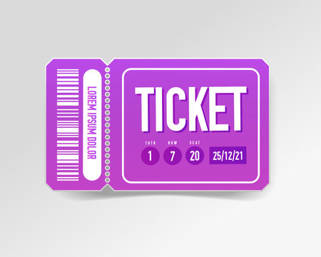 Illustration of digital ticket isolated on white background. Eps 10 vector file.のイラスト素材