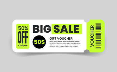 Sale banner template design, Big sale special offer up to 80% off. discount voucher, gift voucher, coupon, voucher element template and coupon for graphic design.のイラスト素材