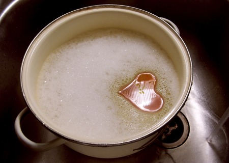 Heart of soap bubblesの写真素材