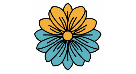 Flower icon in flat style. Flower vector illustration on white isolated background. Floral business concept.のイラスト素材