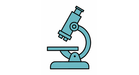 Microscope icon. Flat illustration of microscope vector icon for web designのイラスト素材