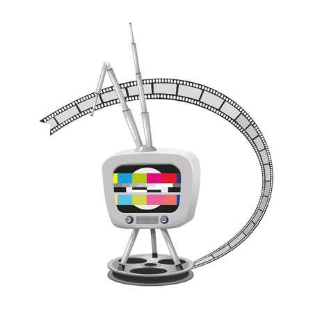 Vector illustration of the television.のイラスト素材