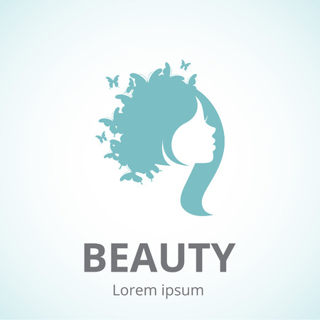 Vector silhouette of a girl in profile template icon or an abstract concept for beauty salons, spa, cosmetics, fashion and beauty industry Vector silhouette of a girl in profile template icon or an abstract concept for beauty salons, spa, cosmetics, fashion and beauty industry