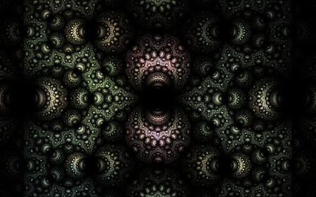 patterfractal seamless pattern of the balls of green and redn of the ballsの写真素材