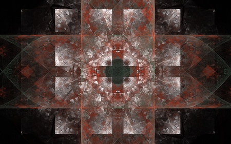 Medieval emblem on a dark backgroundの写真素材