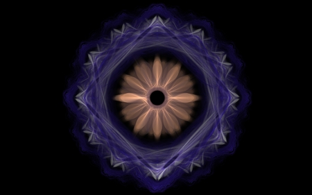 Abstract symbol on a dark backgroundの写真素材