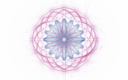 Geometrical symbol on a white backgroundの写真素材