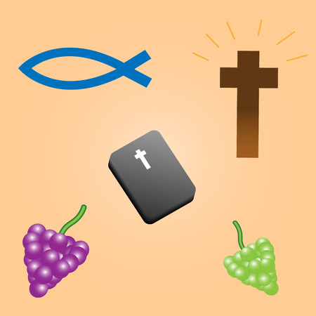 Biblical composition on a beige backgroundのイラスト素材