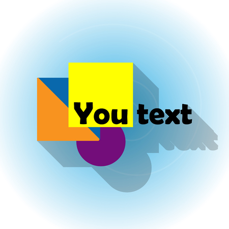 Logo on a blue backgroundのイラスト素材