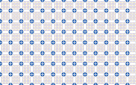 Vector illustration of a pattern of colored triangles on a white background.のイラスト素材