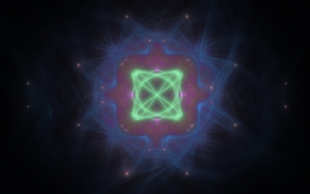 Digitally generated image made of colorful fractalの写真素材